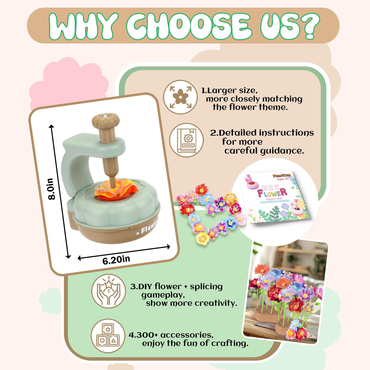 PERRYHOME gift-ready set for girls aged 3 to 8, perfect for birthdays.