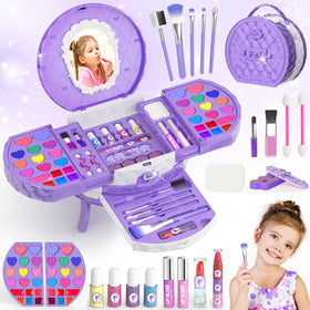 PERRYHOME kids makeup vanity dresser image highlights expandable dressing table for imaginative play.