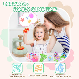 PERRYHOME colorful petals and parts ready for DIY flower creation.