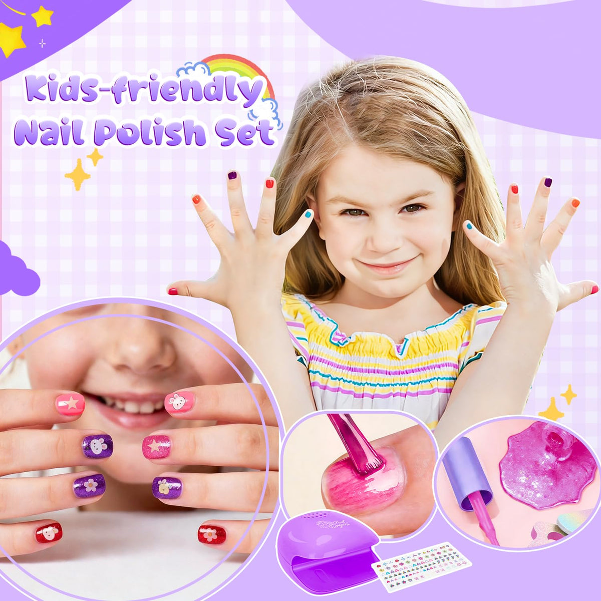 PERRYHOME washable makeup collection easy cleanup after playtime.
