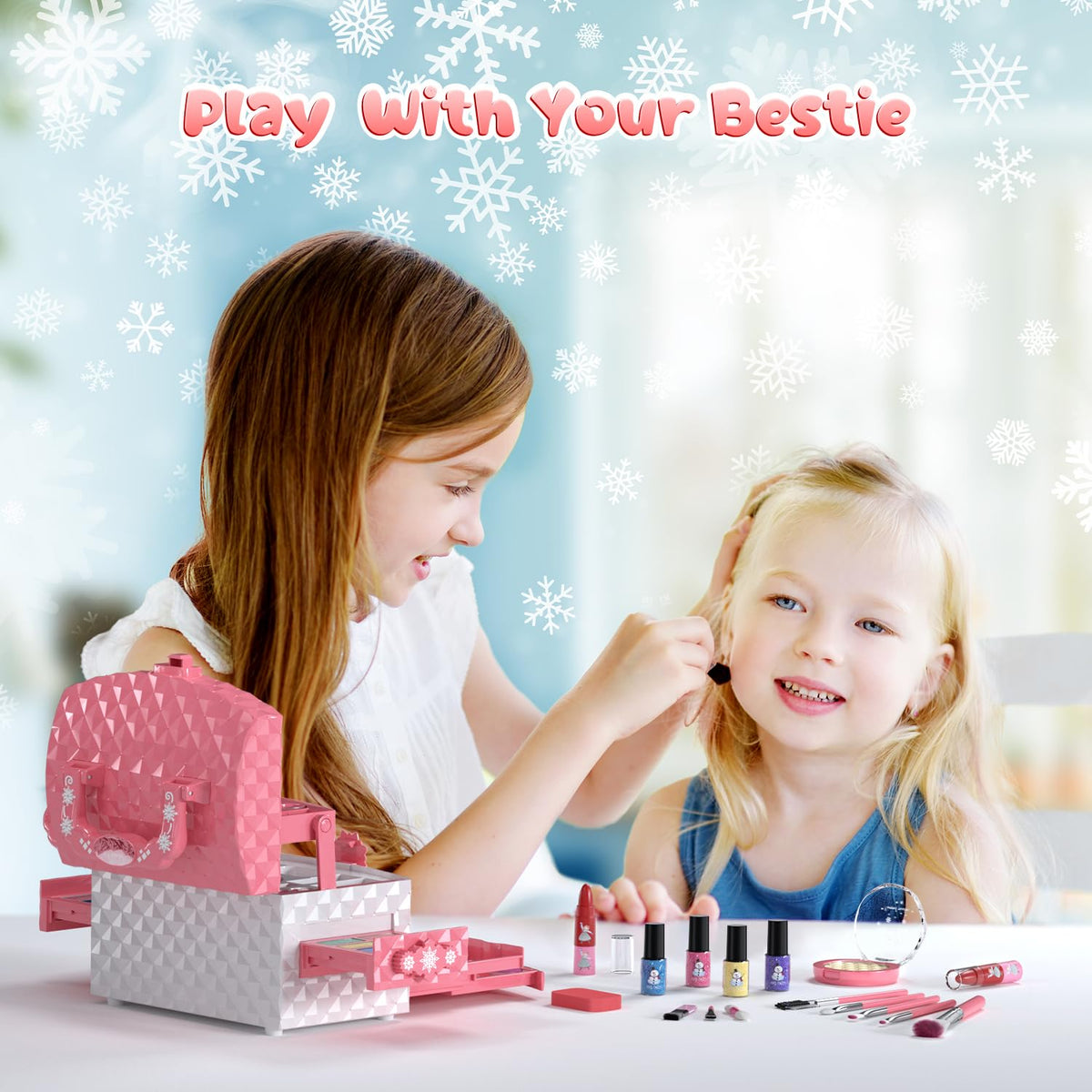 PERRYHOME non-toxic cosmetics set, easy to clean with soap and water.