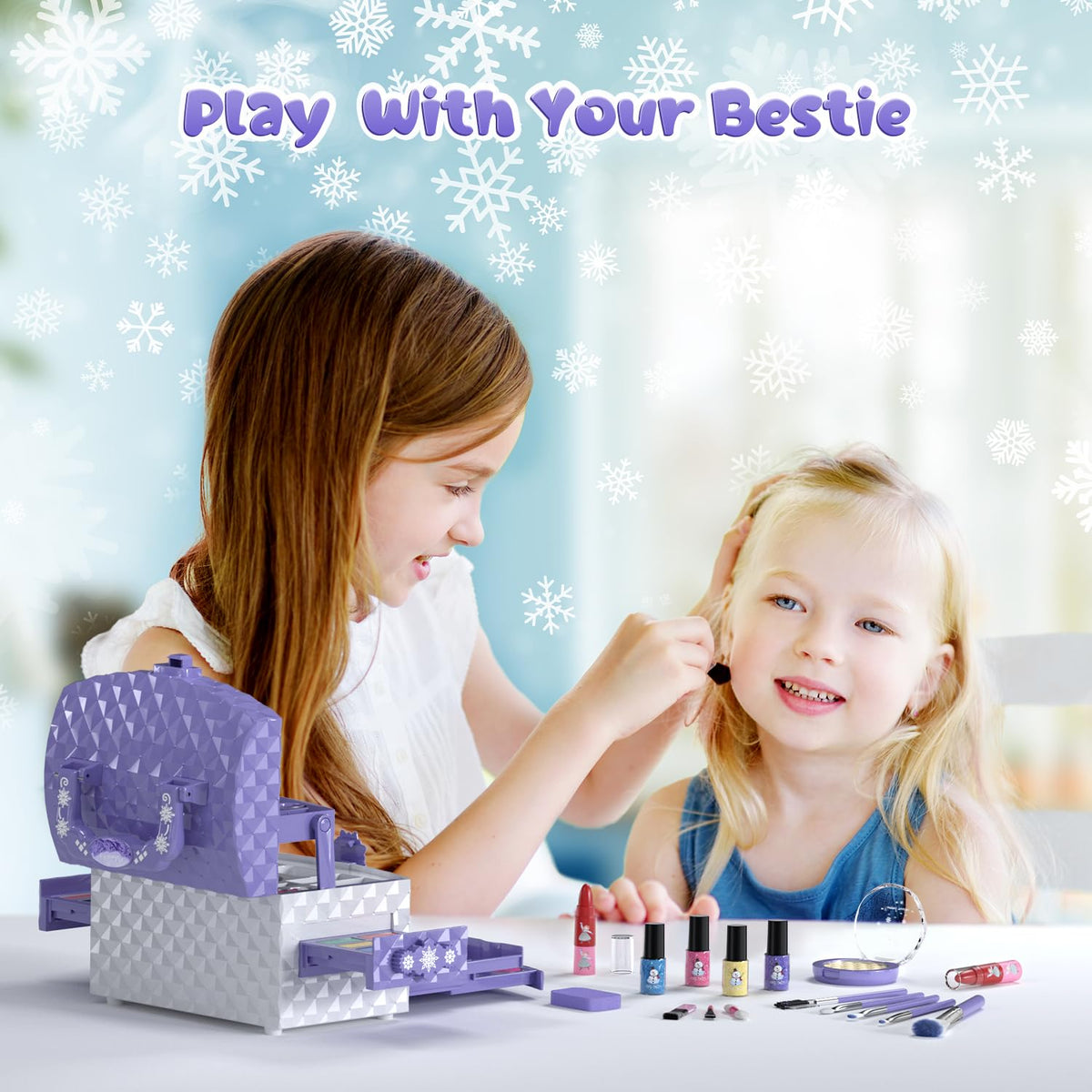 PERRYHOME washable non-toxic makeup ensures easy cleanup after playtime