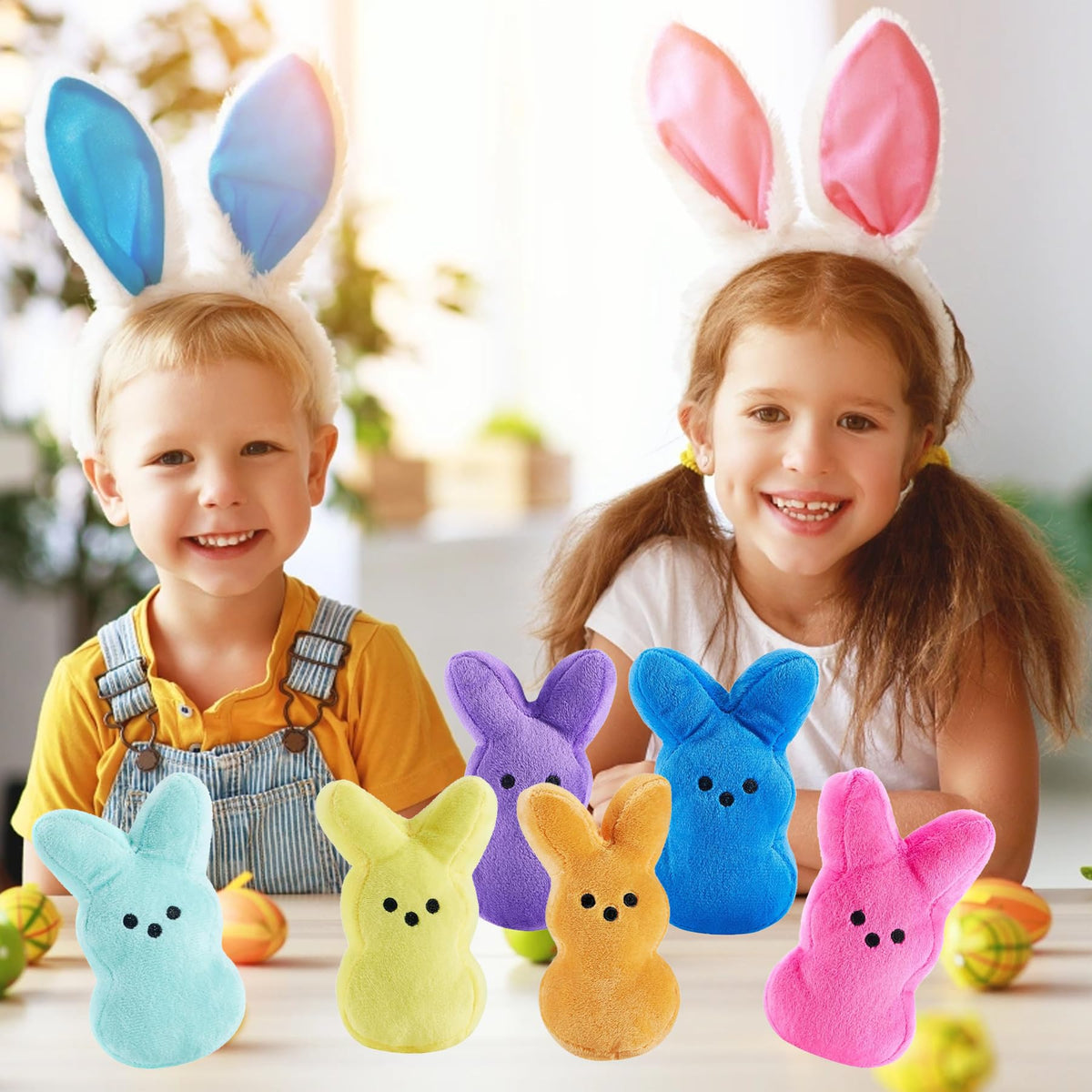 PERUKOYO Easter bunny plush soft material ideal for hugs.