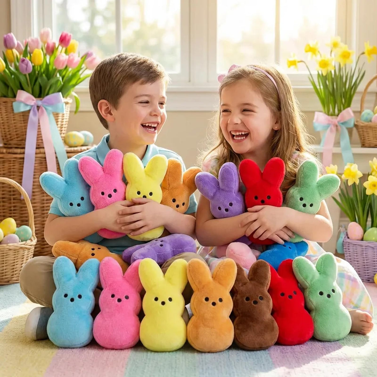 PERUKOYO rainbow bunny plush variants inspire joy and imagination