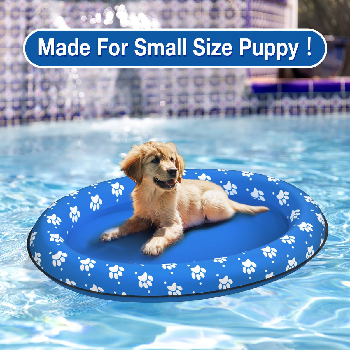Pet Soft dog float raft suitable for small to medium dogs.