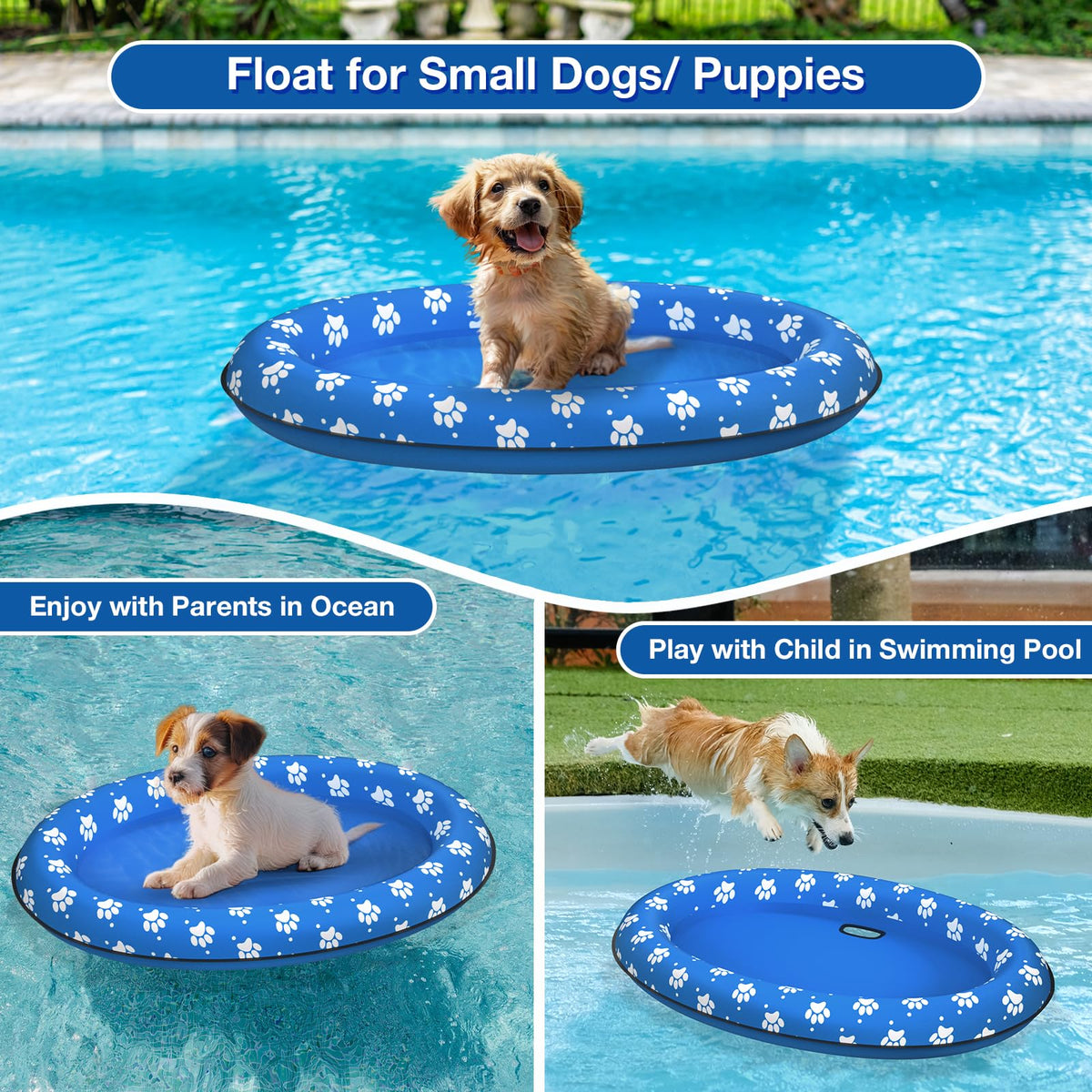 Pet Soft dog float raft travel friendly for sunny days.