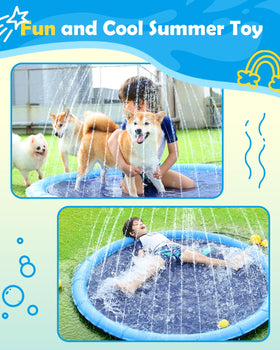 Peteast splash pad backyard setup for summer family fun outdoors.