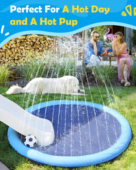 Backyard sprinkler effect from Peteast Splash Pad for summer fun