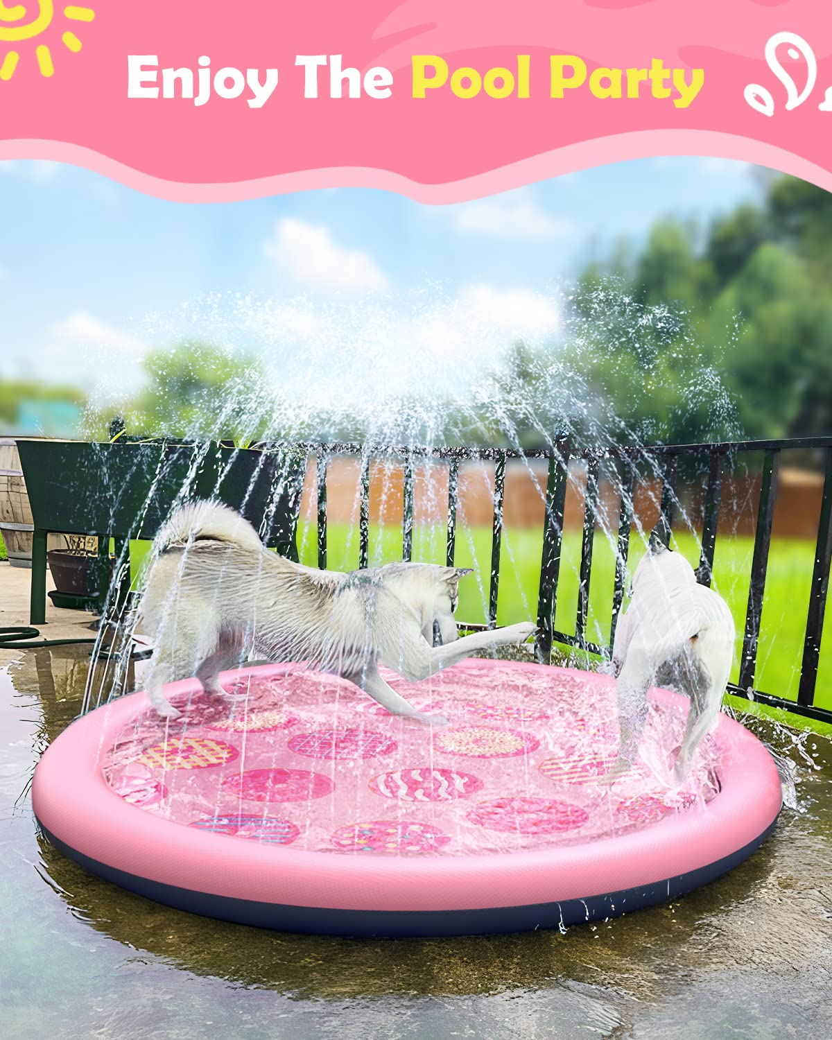Peteast splash pad features a 0.58mm thick bottom for durability