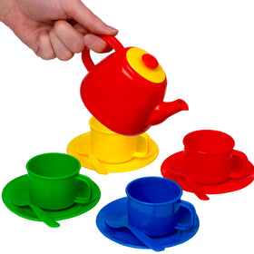 Peterkin cups and saucers in a bright carry case for portable tea parties