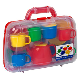 Peterkin tea set with carry case and teapot for imaginative home play