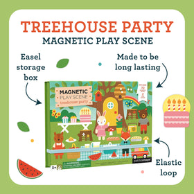 Petit Collage scene pieces close-up shows durable magnets for repeated play