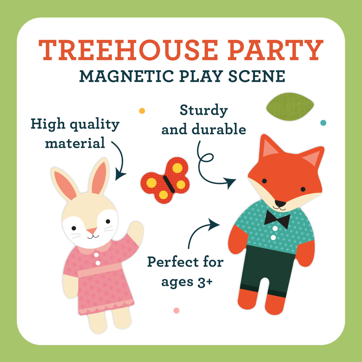 Petit Collage magnetic pieces create various animal picnic scenes