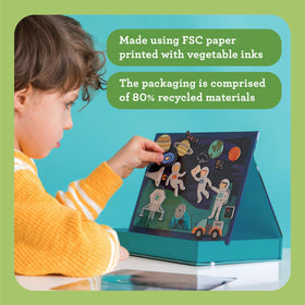 Petit Collage portable easel box stores pieces with elastic closure