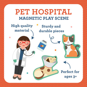 Petit Collage Mag Play Scene Pet Hospital Cat care inspires nurturing storytelling