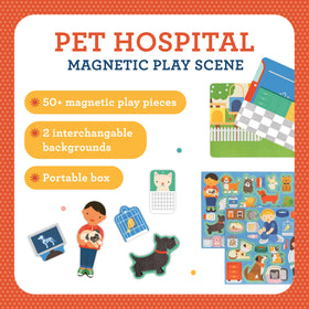 Petit Collage Mag Play Scene Pet Hospital Fish feeding promotes caring role play