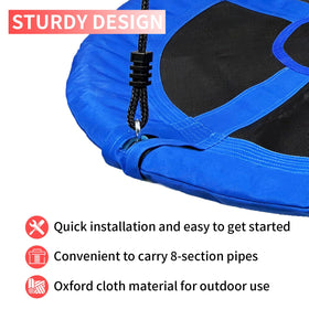 Petjirohot 900 lb capacity saucer swing suitable for kids and adults.