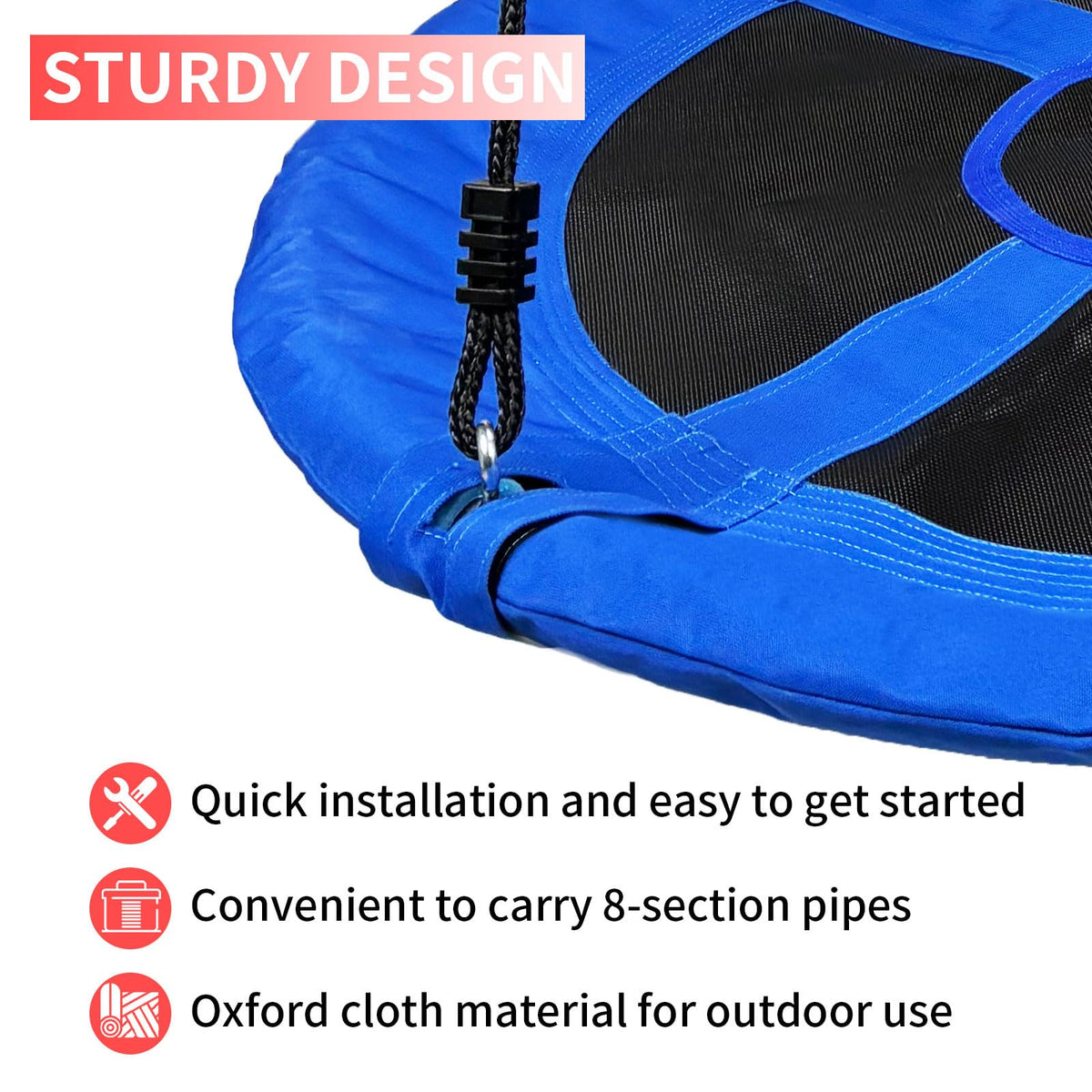 Petjirohot saucer swing being assembled with clear setup steps