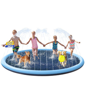 PETOCAT Splash Pad 107-inch non-slip surface keeps dogs and kids safe.