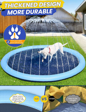 PETOCAT Splash Pad easy setup and quick drainage after play.