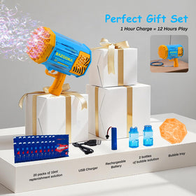 Petrella Bubble Gun suitable for indoor and outdoor celebrations.