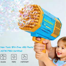 Petrella Bubble Gun made from non-toxic ABS plastic for safe play.