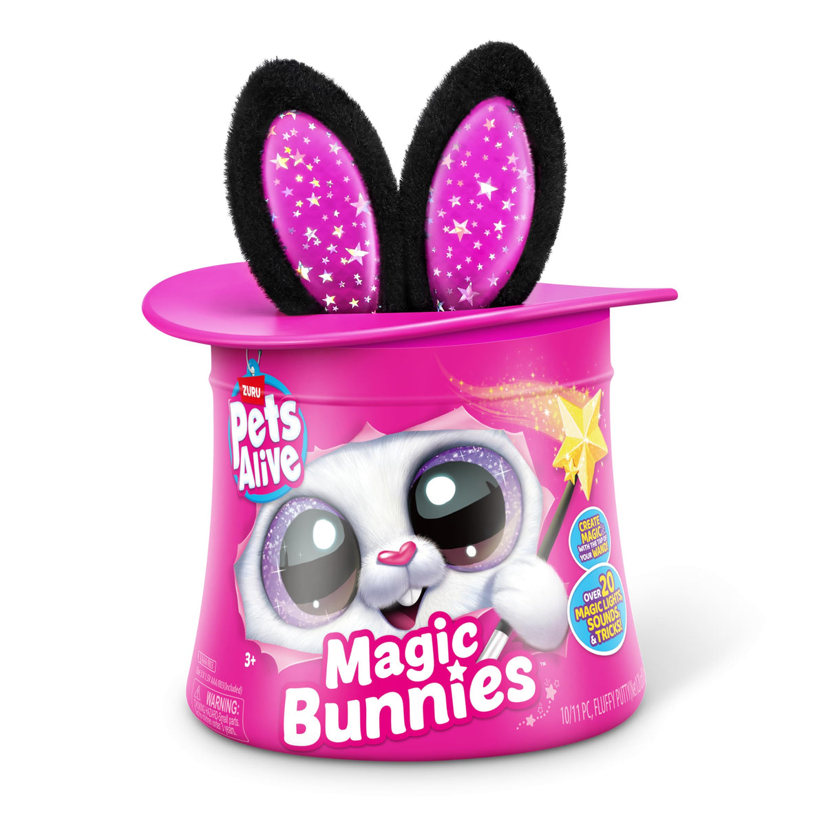 Pets Alive Magic Bunnies Sootie unboxing with confetti pop for a festive reveal