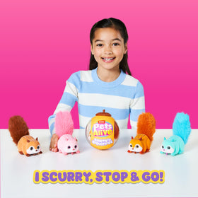 Pets Alive Scurry'n Squirrel collectible squad enhances creative, screen-free fun.