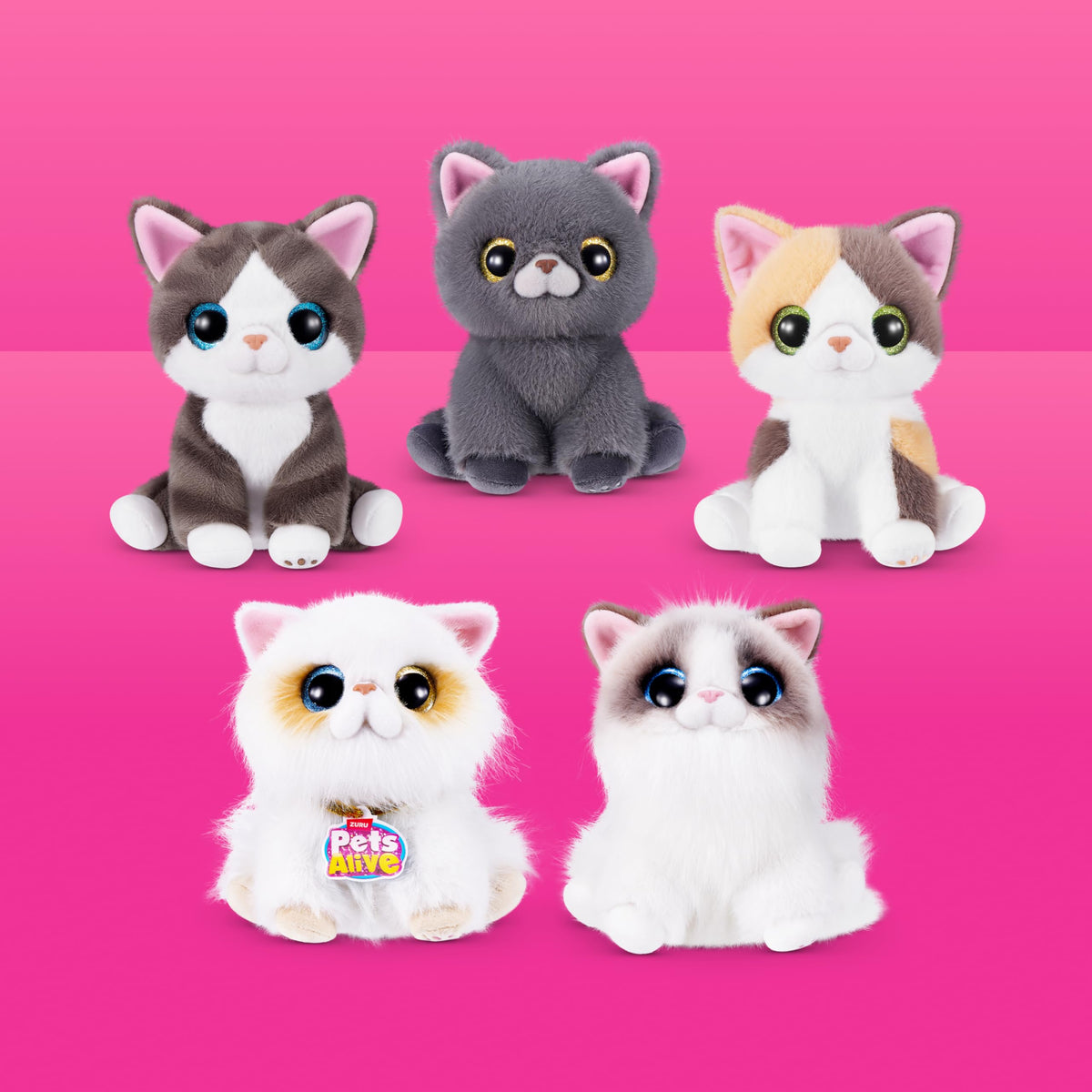 Pets Alive Smitten Kittens Series 2 milk bottle activates nurturing play.