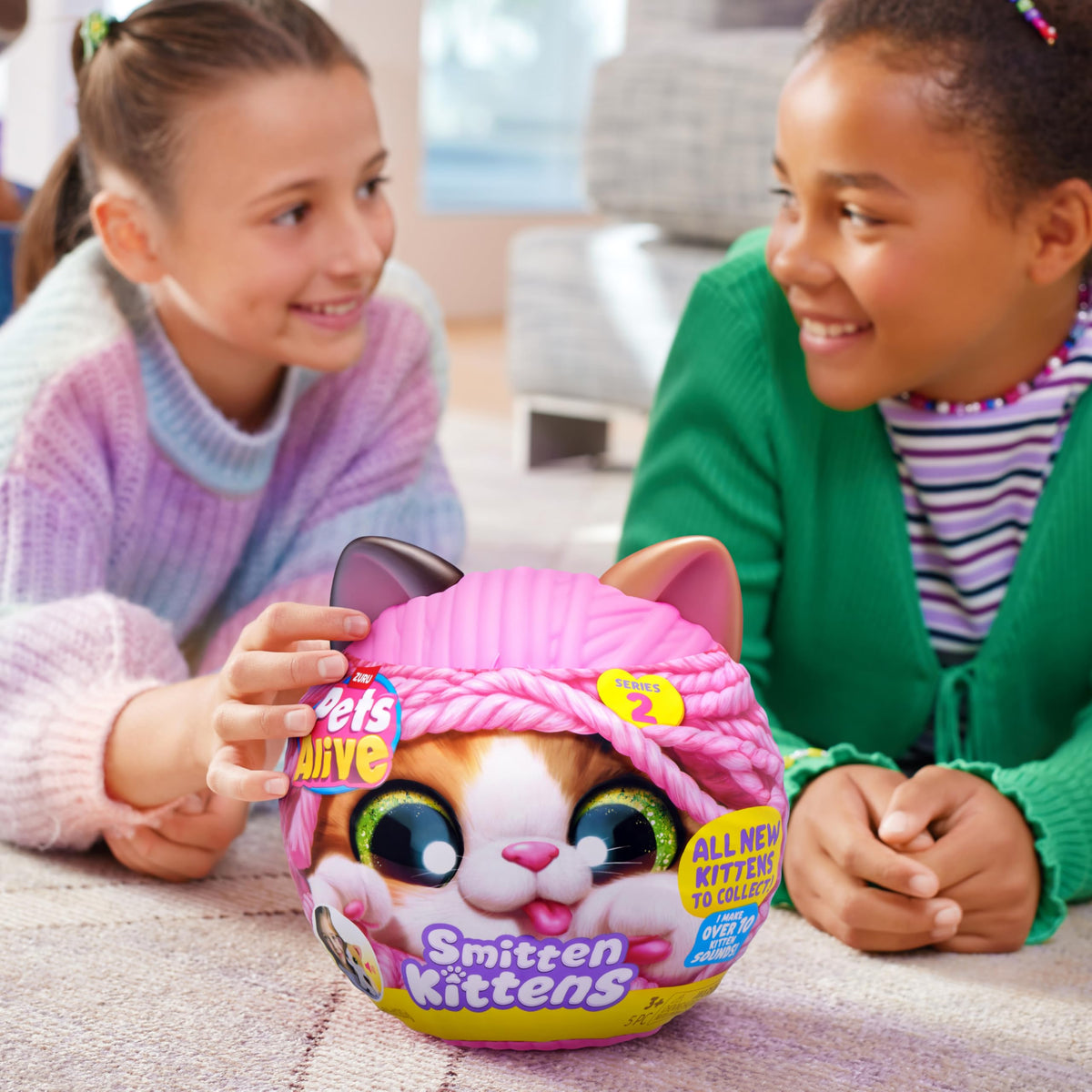 Pets Alive Smitten Kittens Series 2 soft plush cuddles for comforting snuggles.