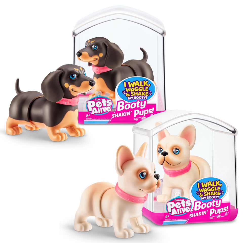 Pets Alive Booty Shakin' Pups Corgi walks with tail wagging for interactive play