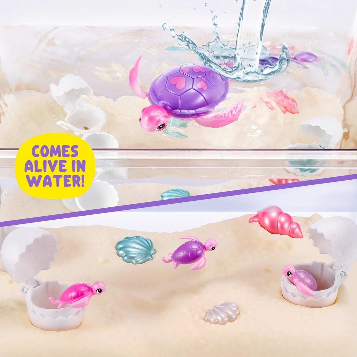 Pets Alive underwater habitat with Mommy Turtle, enriching imaginative marine settings and storytelling.