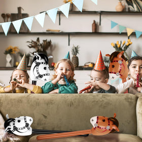 PEUTIER inflatable horse sticks packaged as a 12-piece decor set