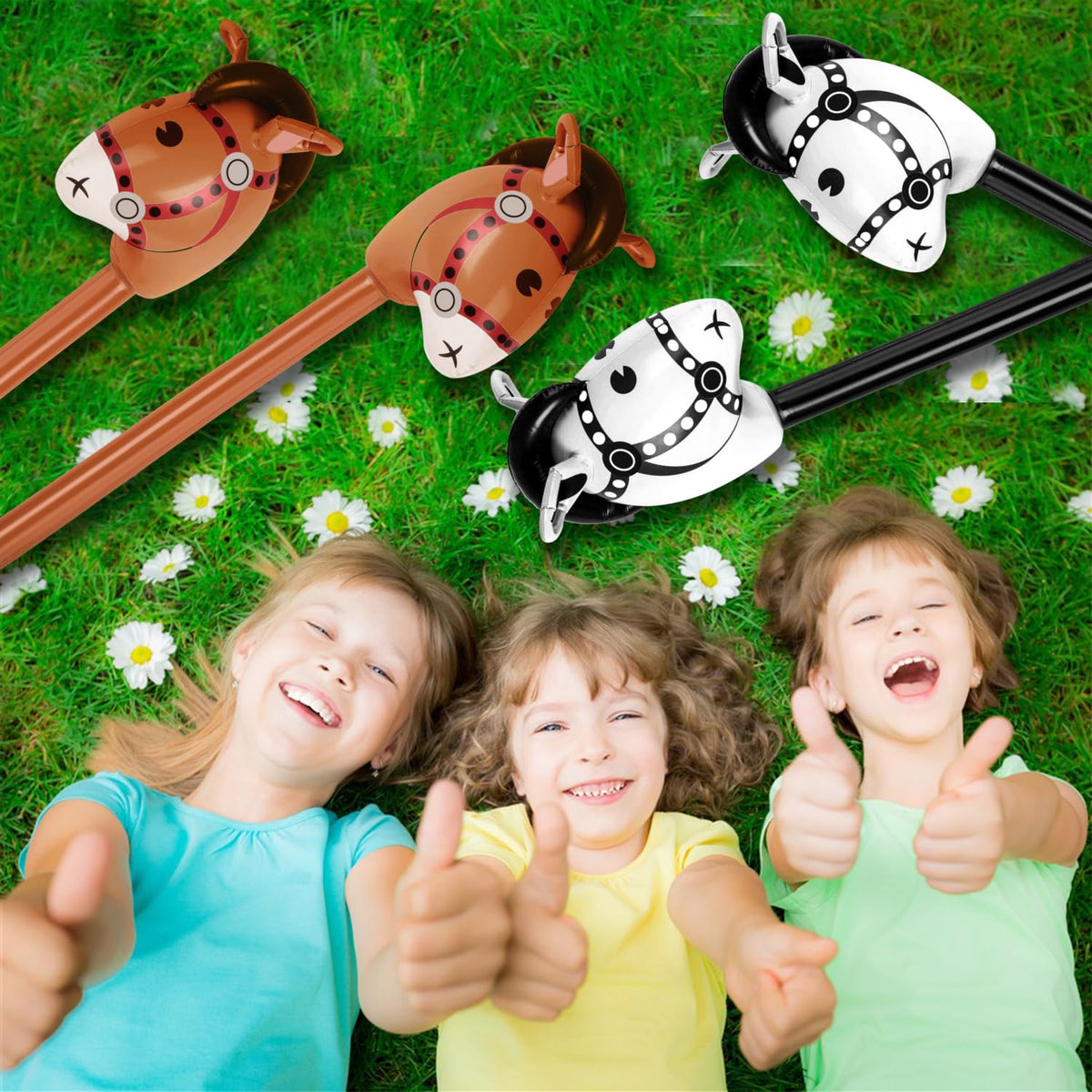 PEUTIER inflatable horse stick set ideal for holding or riding at events
