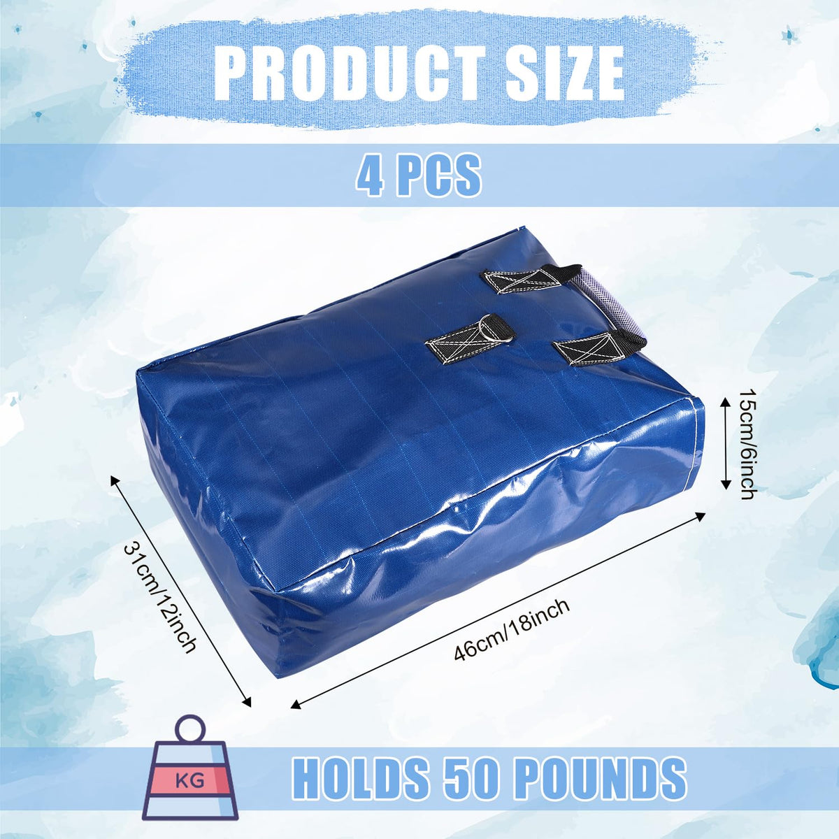 PEUTIER vinyl sandbags with convenient handles for easy transport and placement.