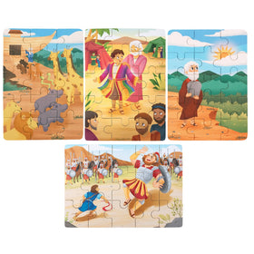 Peyo Pals 4-in-1 wooden puzzle box ready for faith-based play.