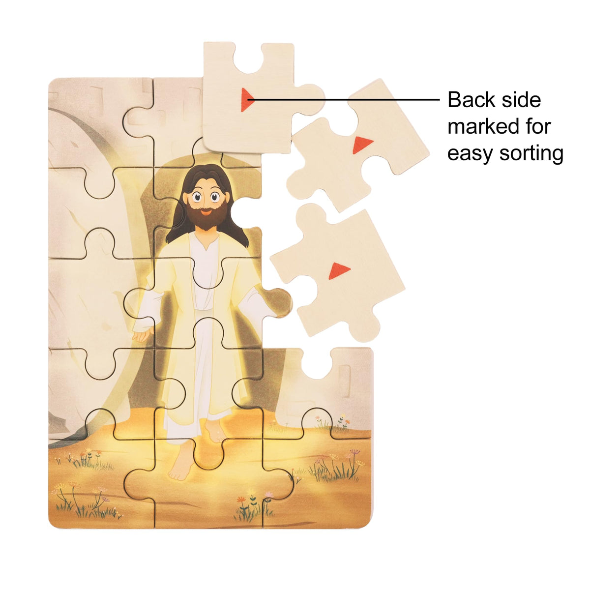 Peyo Pals Bible Puzzles: The Resurrection illustration invites discussion and reflection