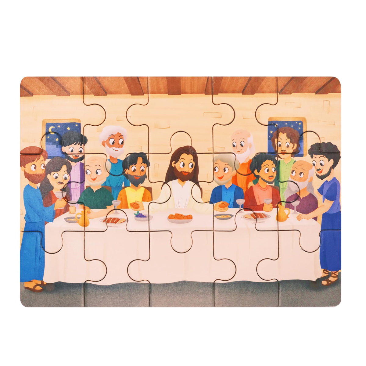 Peyo Pals Bible Puzzles: Vivid imagery to keep young learners engaged during play