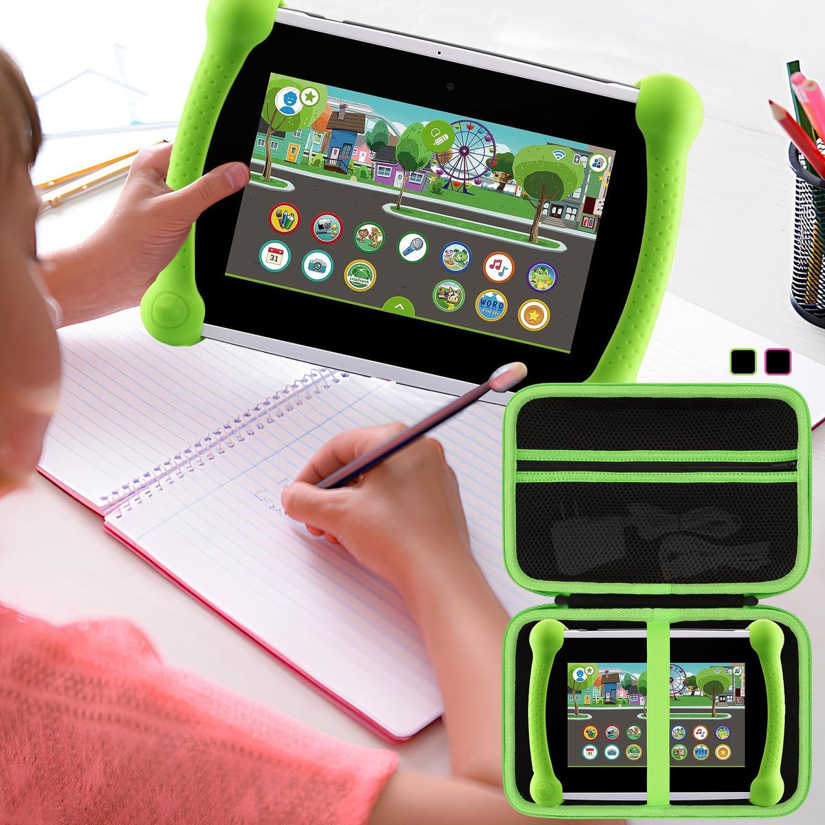 Built-in handle for easy carrying and airport security