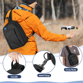 PGmoon drone case battery pockets protect spare batteries from impact.