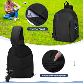 PGmoon drone case charging hub pocket stores hub neatly for quick setup.