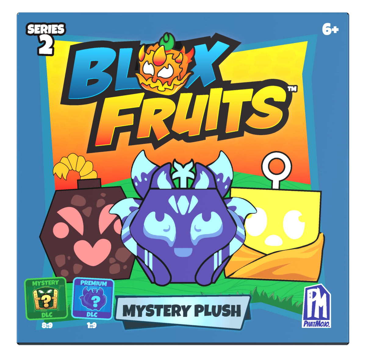 PhatMojo Blox Fruits plush, 4-inch collectible, bright colors ideal for display or gifting.