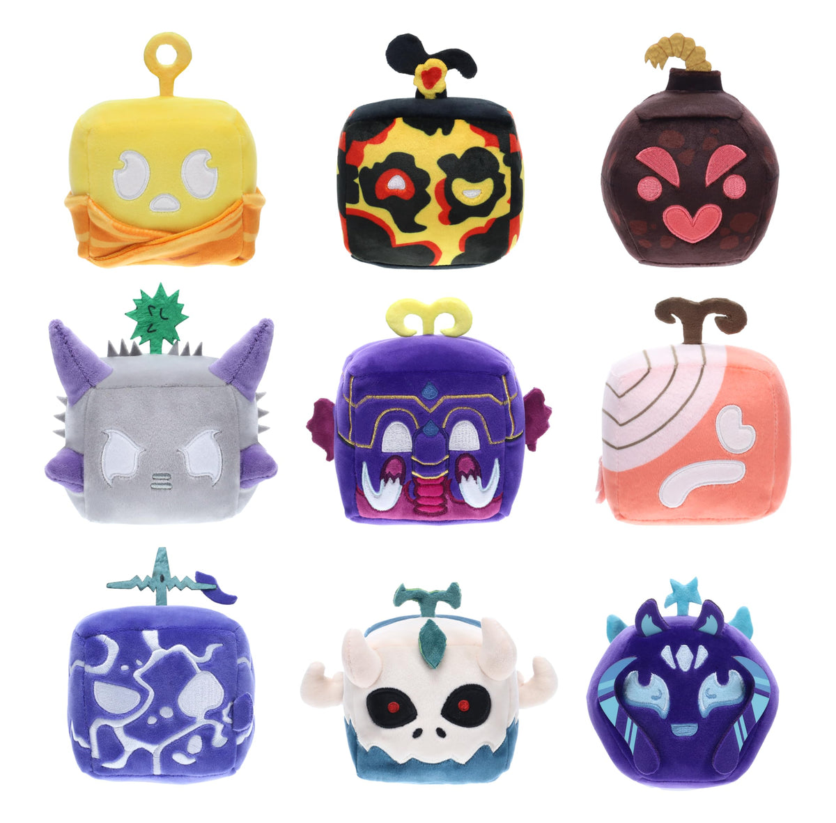 PhatMojo Blox Fruits plush, mysterious fruit, soft fabric for cozy play and collection.