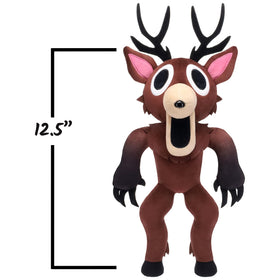 PhatMojo The Deer Deluxe Plush stands 12.5 inches tall for dorm rooms and shelves.