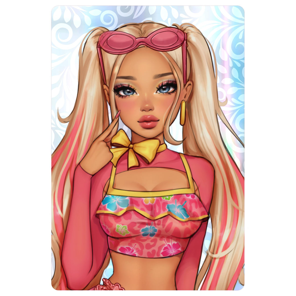 Bubblegum Gal collector card with exclusive game art