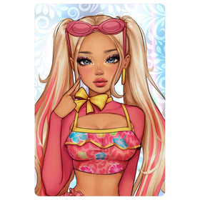Bubblegum Gal collector card with exclusive game art
