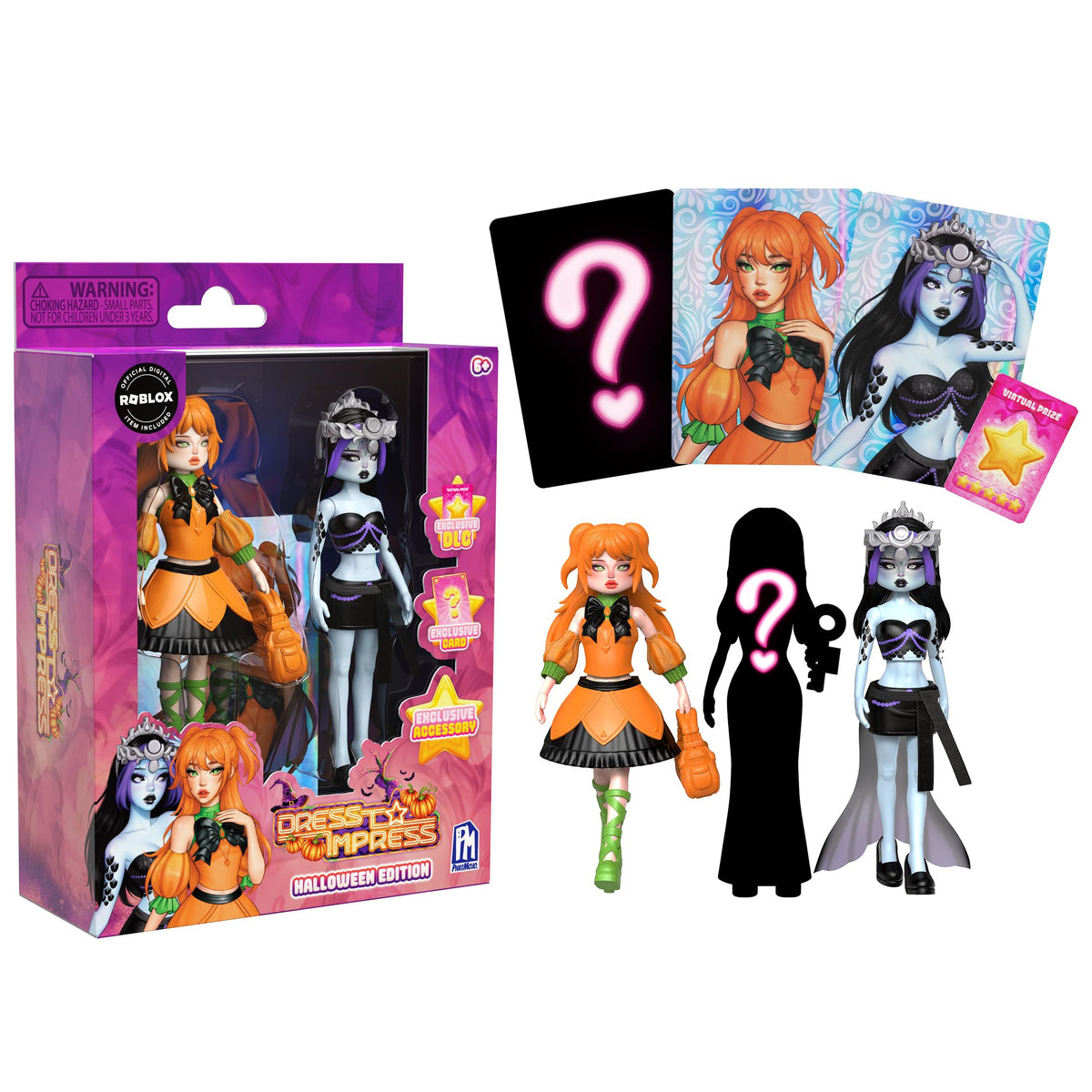 PhatMojo Dress to Impress pumpkin witch doll for display and play