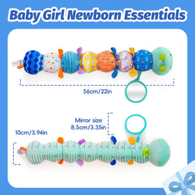 PHEZAPA blue newborn gift caterpillar is ideal for 0-6 months.