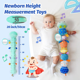 PHEZAPA caterpillar toy rattle adds gentle auditory stimulation for newborns.