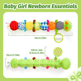 PHEZAPA gift-ready caterpillar toy in green for newborns and infants.